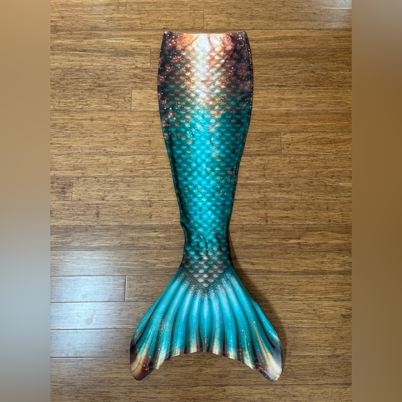 Fin Fun Mermaid Tail with Monofin - Adult Medium Teal And Bronze - Picture 2 of 16